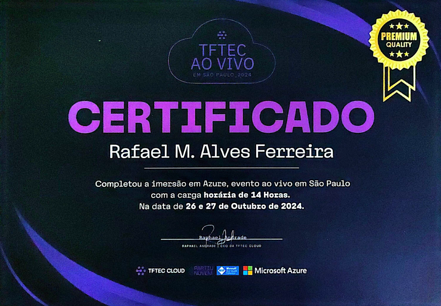 Instrutores do TFTEC Cloud apresentando a arquitetura no Azure